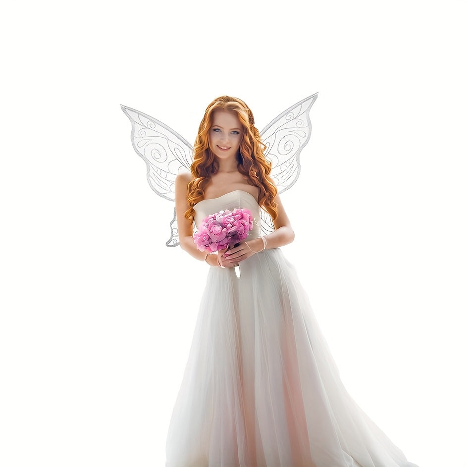 Fairy Wings Costume Accessory  Glitter Pink Butterfly Design - Product example