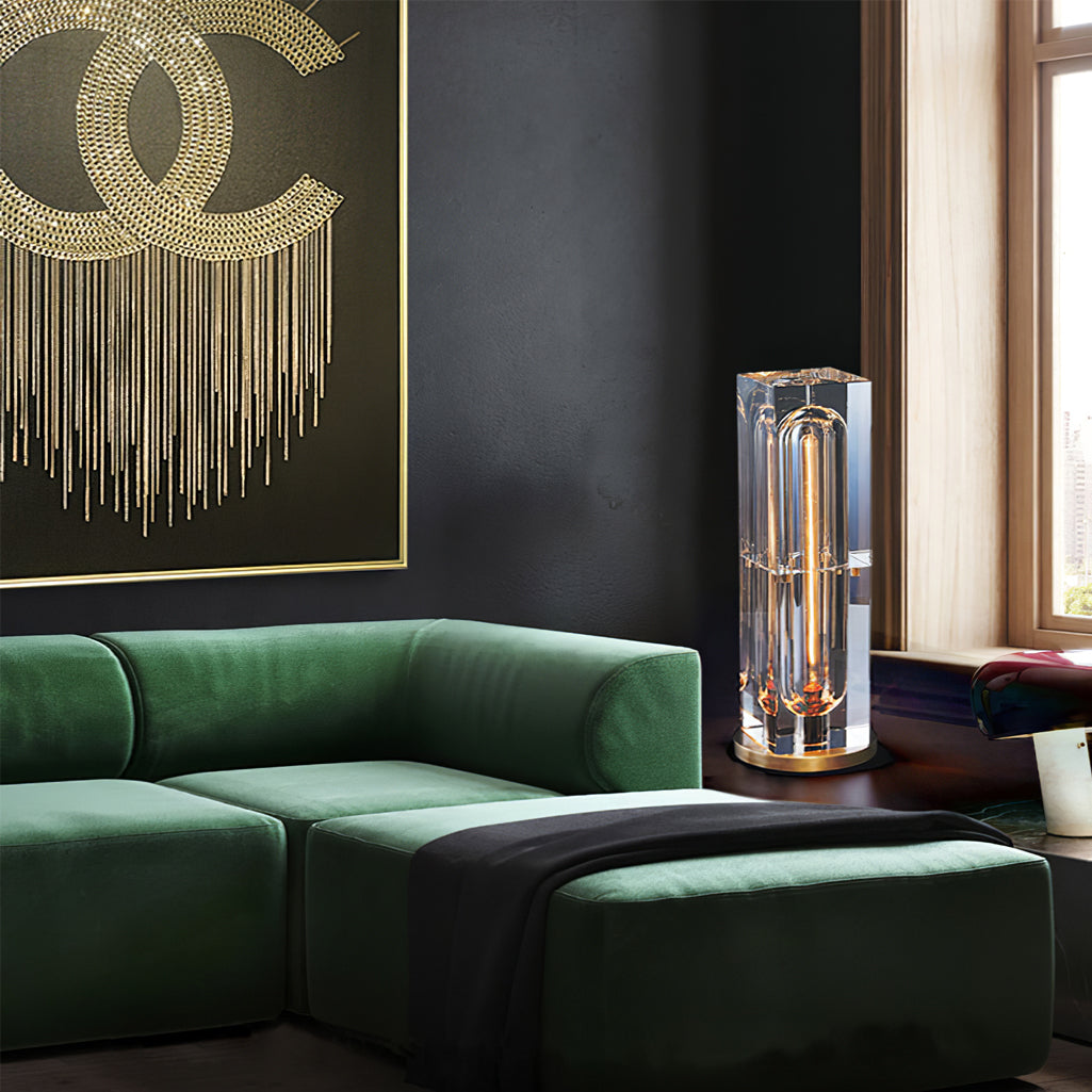Crystal Table Lamp  Modern Glass and Brass Design - Product detail 24