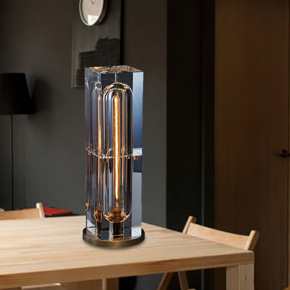 Crystal Table Lamp  Modern Glass and Brass Design - Product detail 8