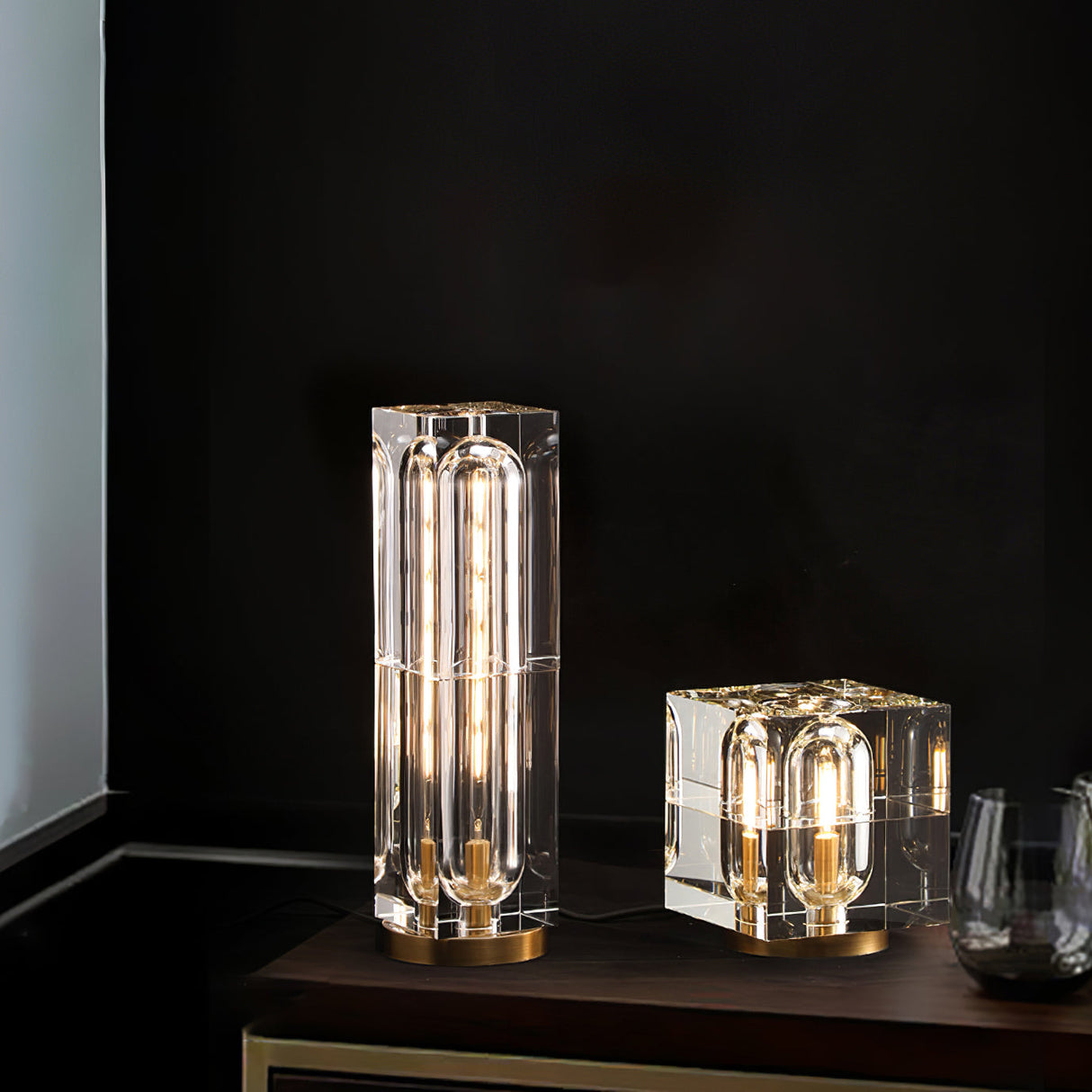 Crystal Table Lamp  Modern Glass and Brass Design - Product detail 20