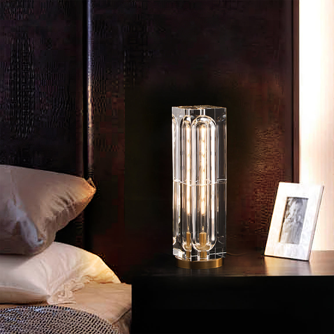Crystal Table Lamp  Modern Glass and Brass Design - Product detail 21
