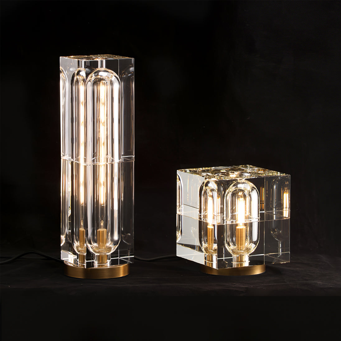 Crystal Table Lamp  Modern Glass and Brass Design - Product detail 22