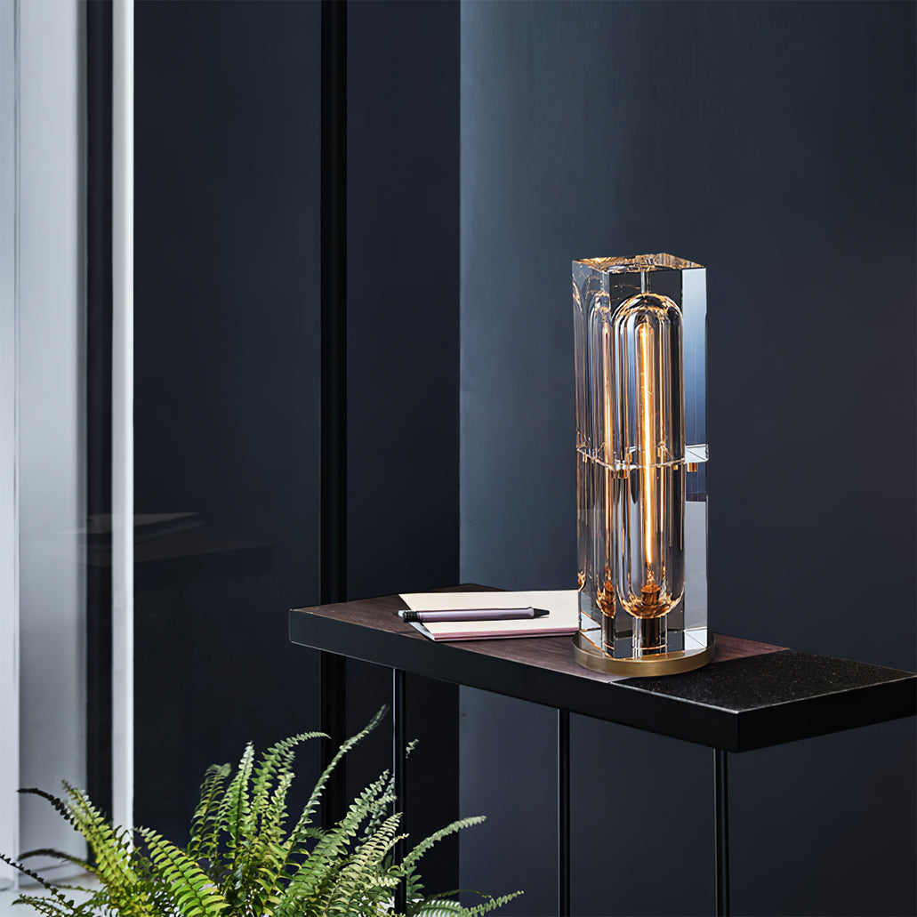 Crystal Table Lamp  Modern Glass and Brass Design - Product detail 17