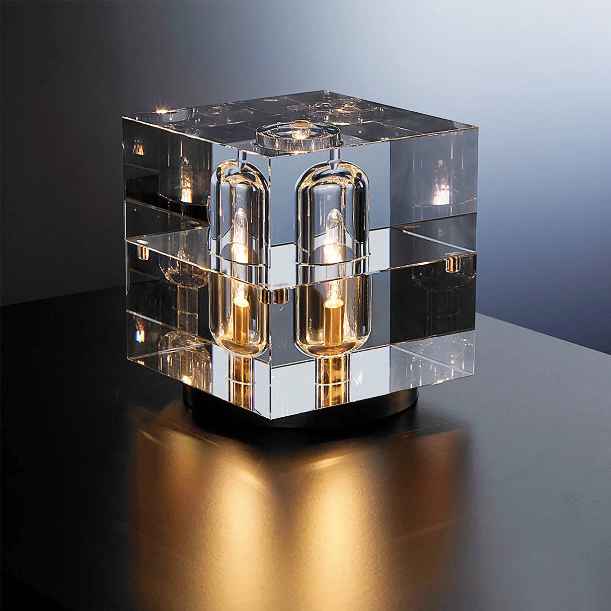 Crystal Table Lamp  Modern Glass and Brass Design - Product detail 19