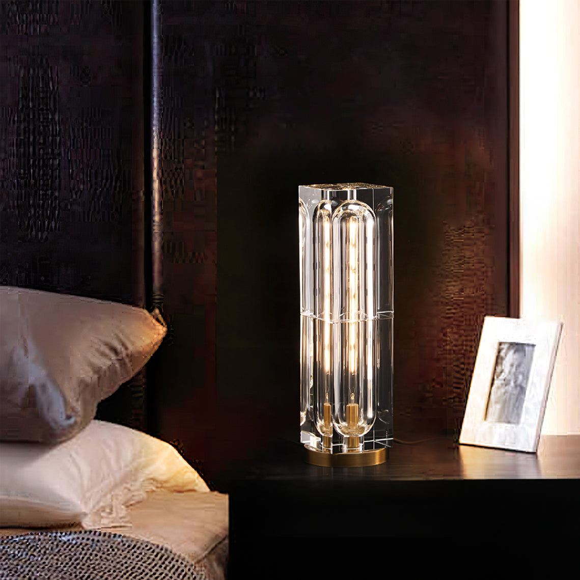 Crystal Table Lamp  Modern Glass and Brass Design - Product detail 25