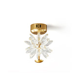Crystal Flower Ceiling Light  Gold Frame Floral Design - Product detail 12