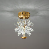 Crystal Flower Ceiling Light  Gold Frame Floral Design - Product detail 6