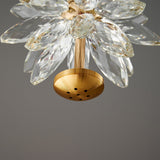 Crystal Flower Ceiling Light  Gold Frame Floral Design - Product detail 5