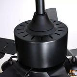 Modern Glass Ceiling Fan  Black Metal Frame With Clear Shades - Product detail 15