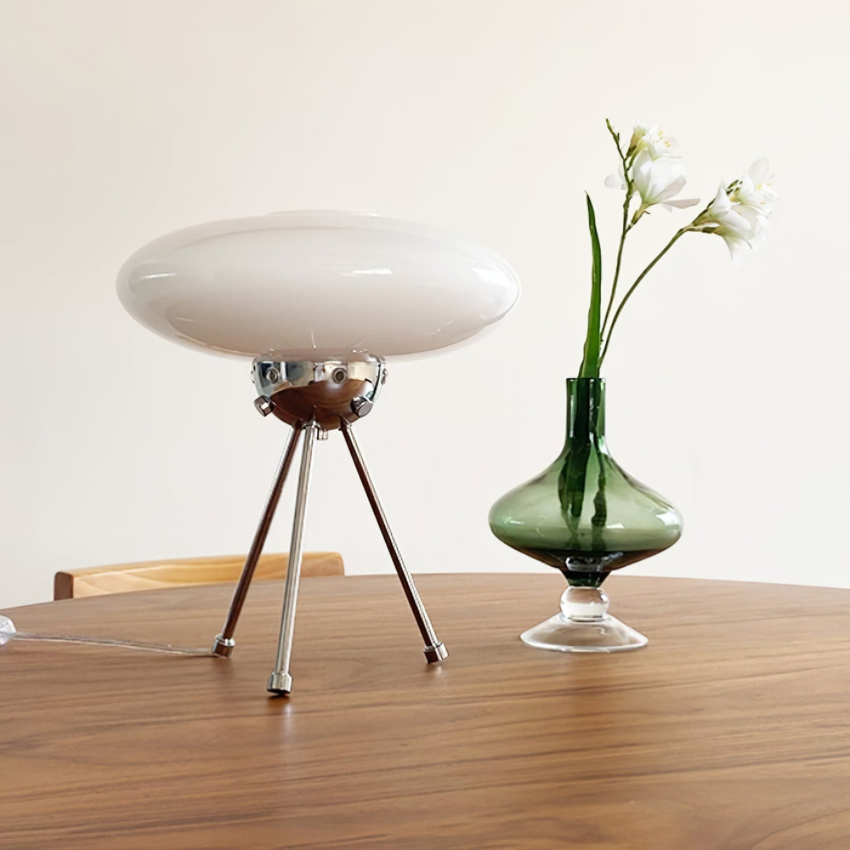 Modern Glass Table Lamp  UFO Dome Design - Detailed view