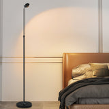 Modern LED Floor Lamp  Adjustable Height Black Metal Design - Product showcase