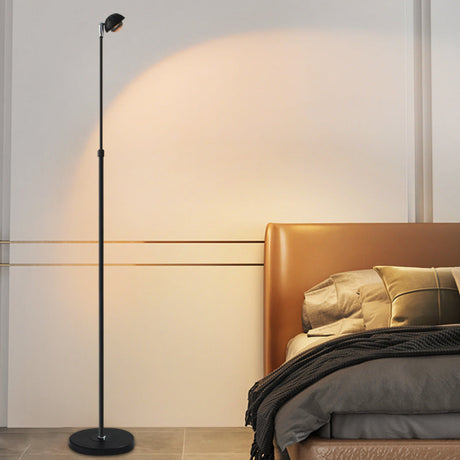Modern LED Floor Lamp  Adjustable Height Black Metal Design - Product showcase