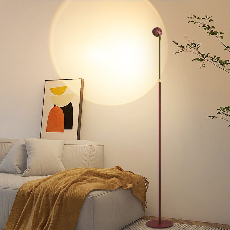 Modern LED Floor Lamp  Adjustable Height Black Metal Design - Detailed view