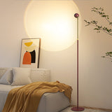 Modern LED Floor Lamp  Adjustable Height Black Metal Design - Detailed view