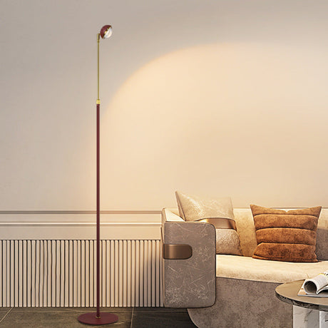 Modern LED Floor Lamp  Adjustable Height Black Metal Design - Product example