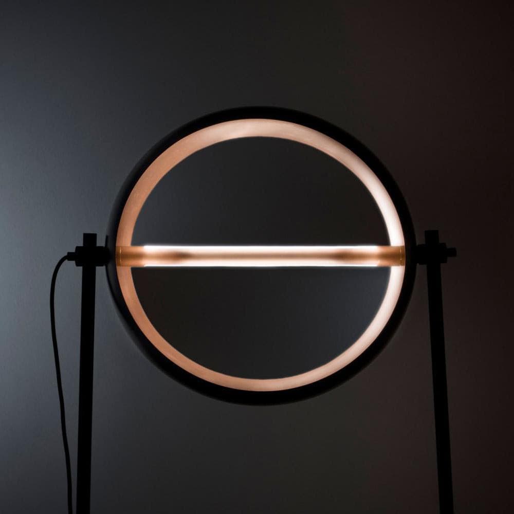 Modern Globe Table Lamp  Copper Metal Ring Design - Product detail 8