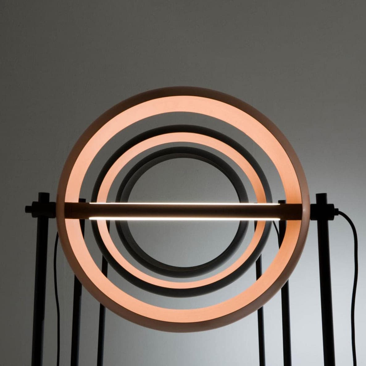 Modern Globe Table Lamp  Copper Metal Ring Design - Product detail 9
