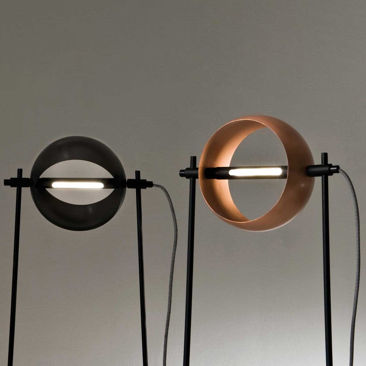Modern Globe Table Lamp  Copper Metal Ring Design - Product detail 13