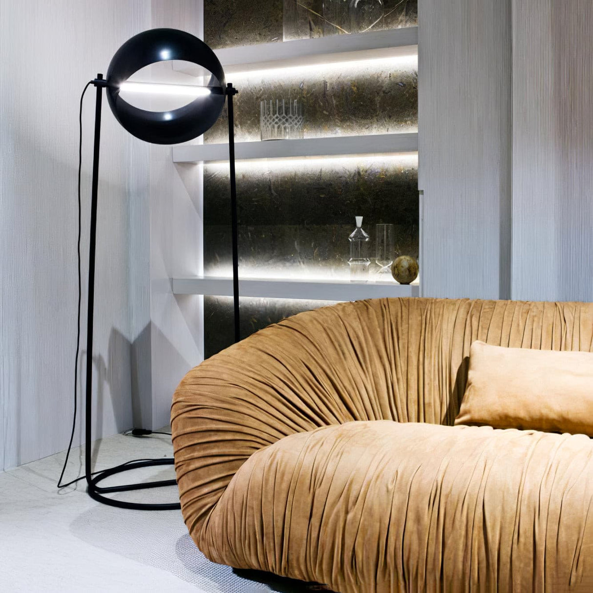Modern Globe Table Lamp  Copper Metal Ring Design - Product detail 17