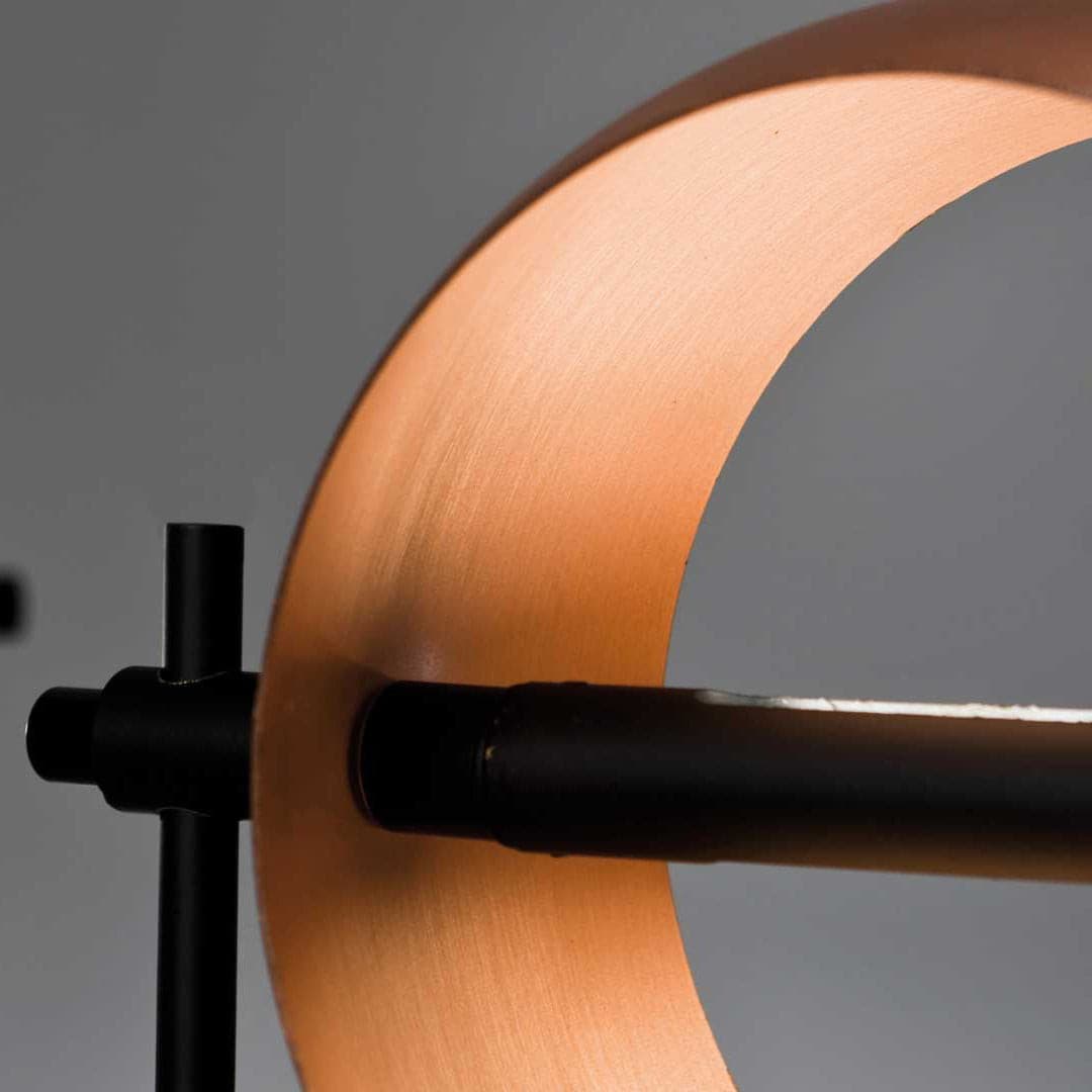 Modern Globe Table Lamp  Copper Metal Ring Design - Product detail 5
