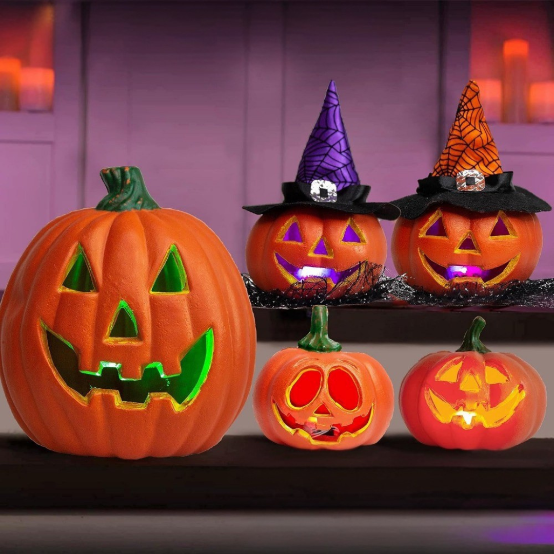 Halloween Light Up Pumpkins  LED Jack OLantern Collection - Product showcase