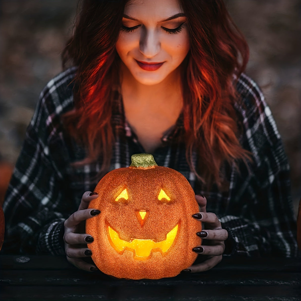 Halloween Light Up Pumpkin  Battery Operated Jack OLantern Decor - Detailed view