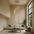Modern Crystal Pendant Light  Multi-Level LED Spiral Chandelier - Product showcase