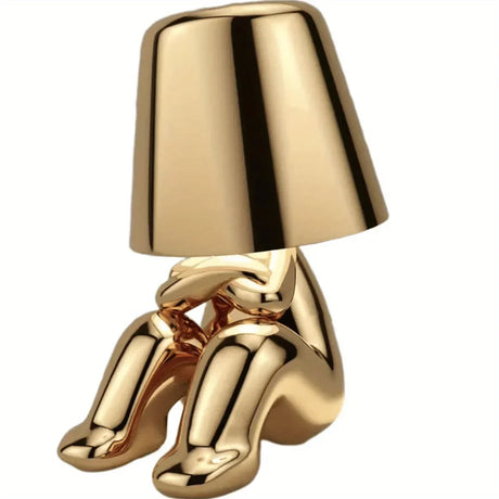 Modern Sculptural Table Lamp  Golden Metallic Art Design - Product detail 7