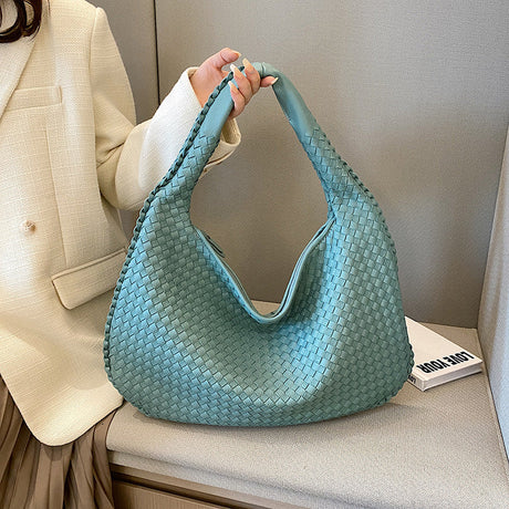 Woven Leather Hobo Bag  Interlaced Pattern Design - Product detail 6