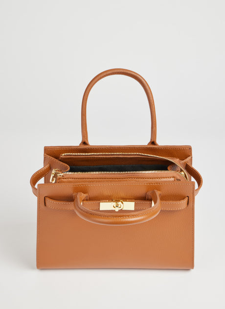 Leather Tote Bag  Genuine Togo Leather Gold Hardware - Product detail 7