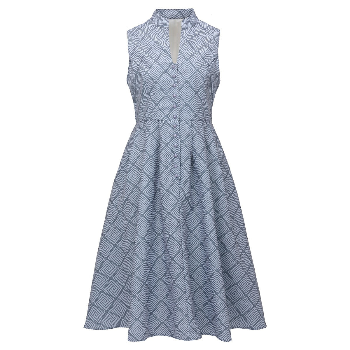 Traditional Dirndl Dress  Gray Lace Detail with Apron - Product detail 4