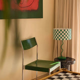 Retro Table Lamp  Green Checkerboard Pattern - Product detail 7
