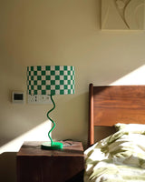 Retro Table Lamp  Green Checkerboard Pattern - Product detail 11