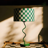 Retro Table Lamp  Green Checkerboard Pattern - Product detail 14