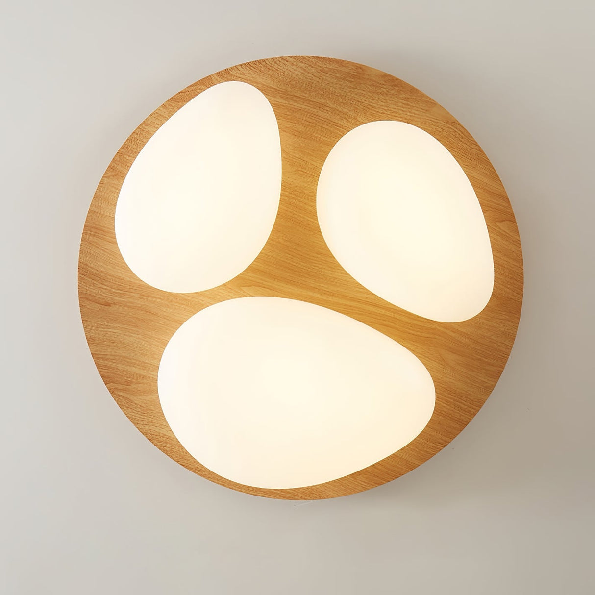 Modern LED Ceiling Light  Natural Wood Frame Design - Product detail 4
