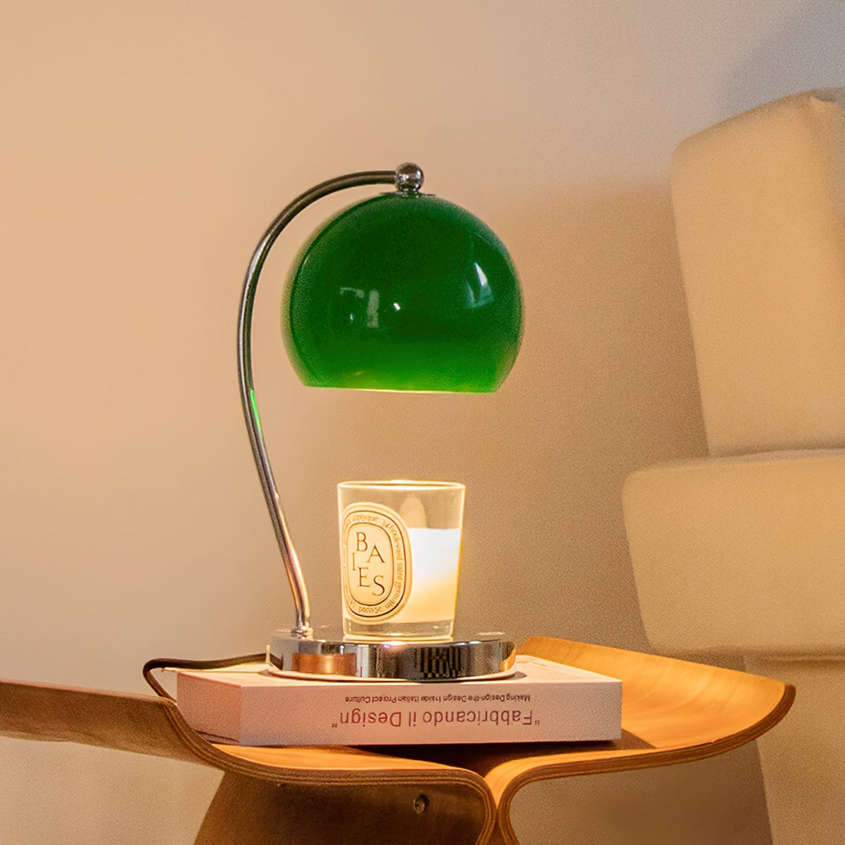 Modern Table Lamp  Glass Dome with Candle Platform - Product detail 18