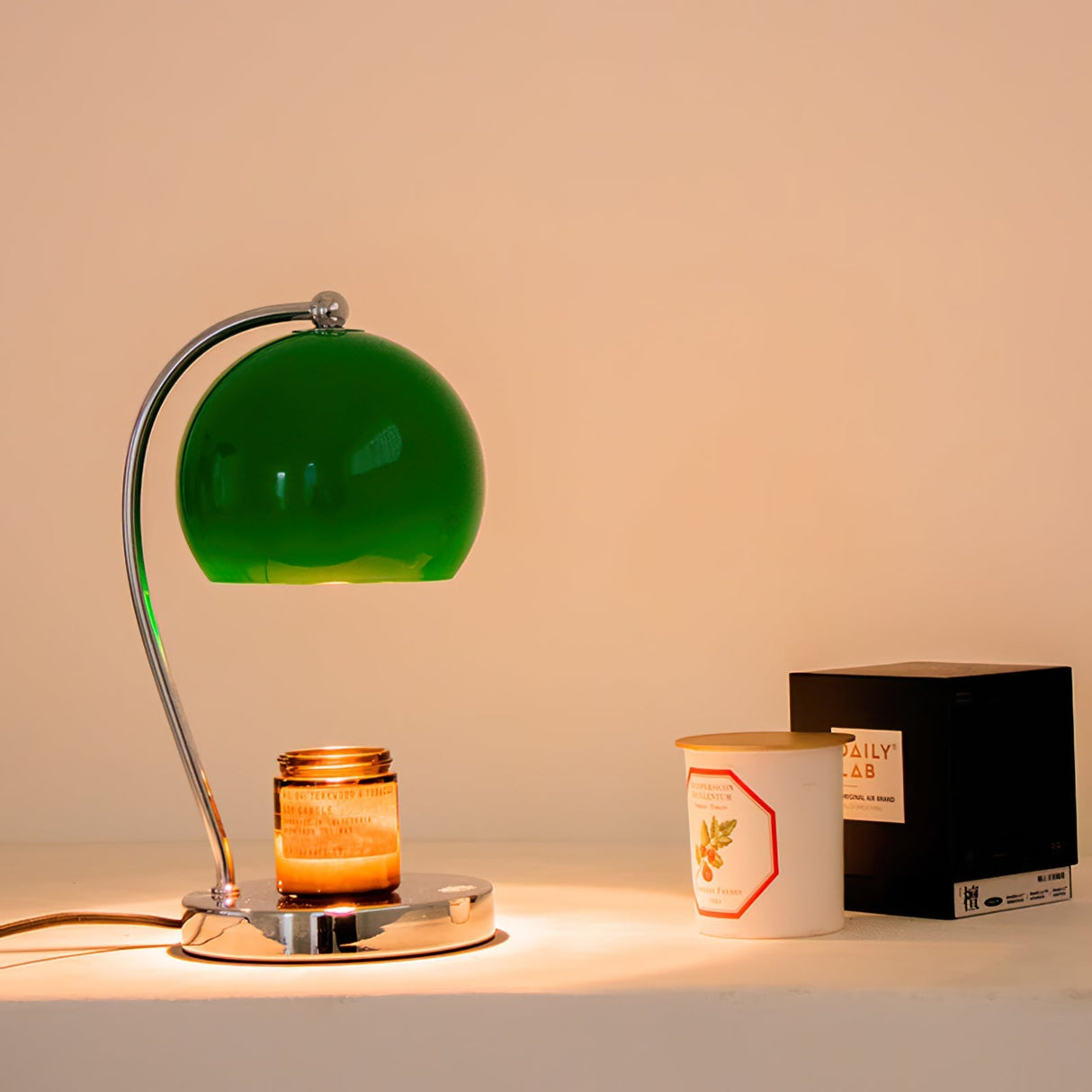 Modern Table Lamp  Glass Dome with Candle Platform - Product detail 19