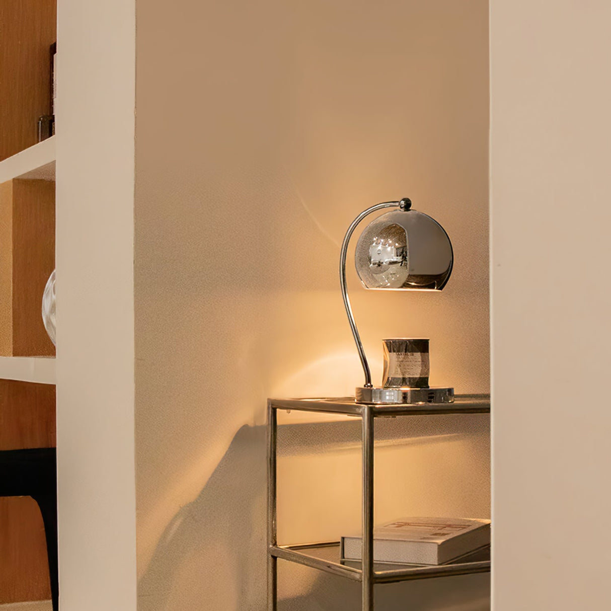 Modern Table Lamp  Glass Dome with Candle Platform - Product detail 17