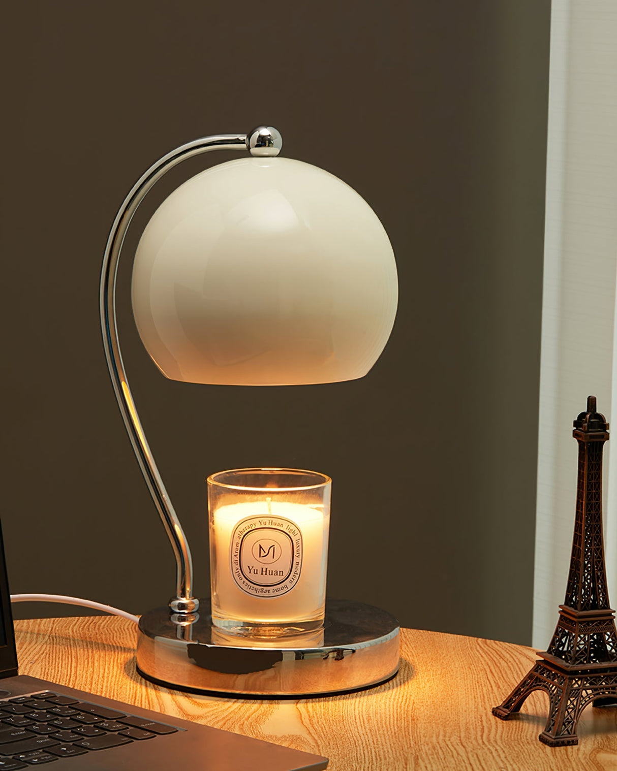 Modern Table Lamp  Glass Dome with Candle Platform - Product detail 23