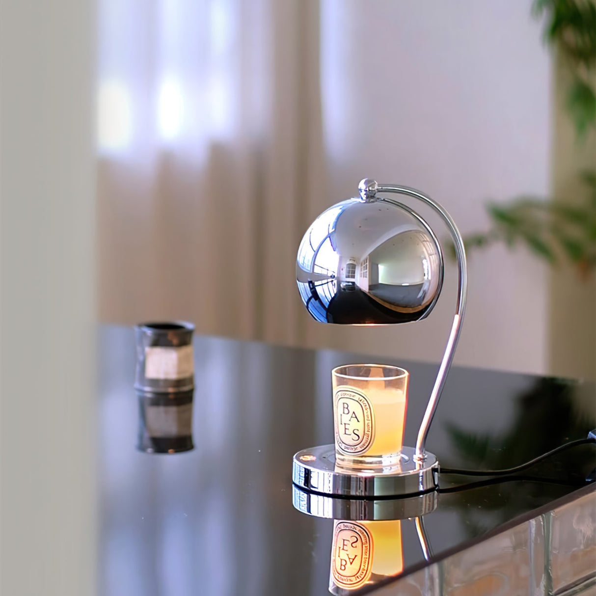 Modern Table Lamp  Glass Dome with Candle Platform - Product detail 15