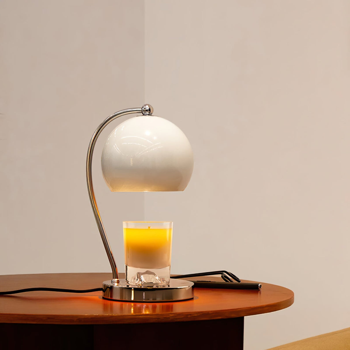 Modern Table Lamp  Glass Dome with Candle Platform - Product detail 11