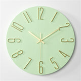 Modern Wall Clock  Blue Face Gold Numbers - Product detail 9