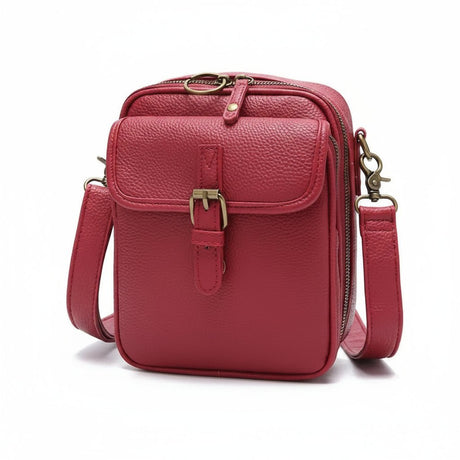 Leather Crossbody Bag  Anti-Theft Compact Square Design - Product detail 10