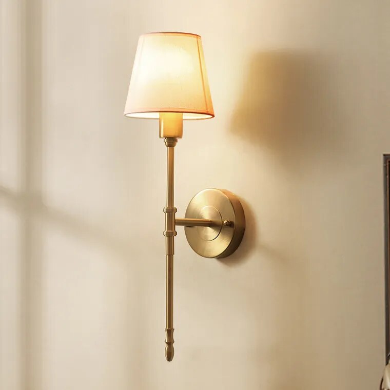 Modern Wall Sconce  Brushed Brass Bamboo Design - Product detail 4