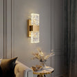 Modern Crystal Wall Sconce  Gold Brushed Finish - Product example