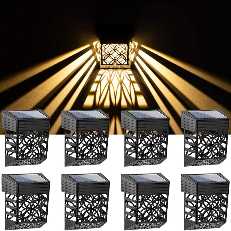 Solar Outdoor Wall Light  Geometric Art Deco Pattern - Product example