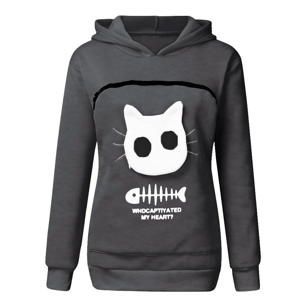 Pet Lover Hoodie  Cat Design Cotton Pouch Sweater - Product detail 13