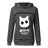 Pet Lover Hoodie  Cat Design Cotton Pouch Sweater - Product detail 13