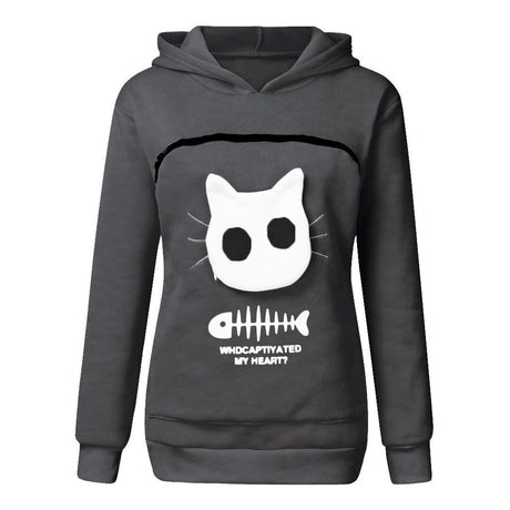 Pet Lover Hoodie  Cat Design Cotton Pouch Sweater - Product detail 13