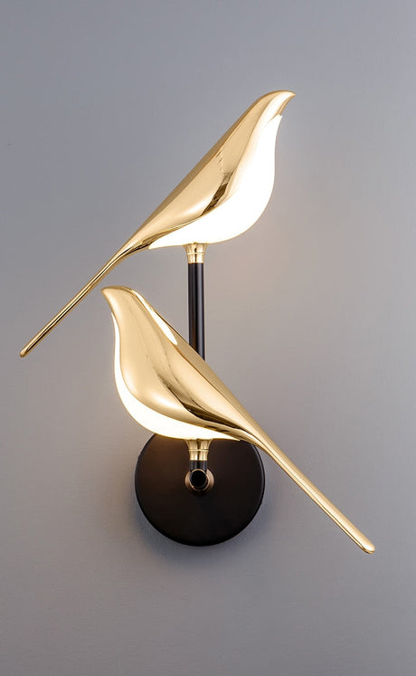 Bird Wall Lamp  Gold Metal and White Glass Design - Product detail 9